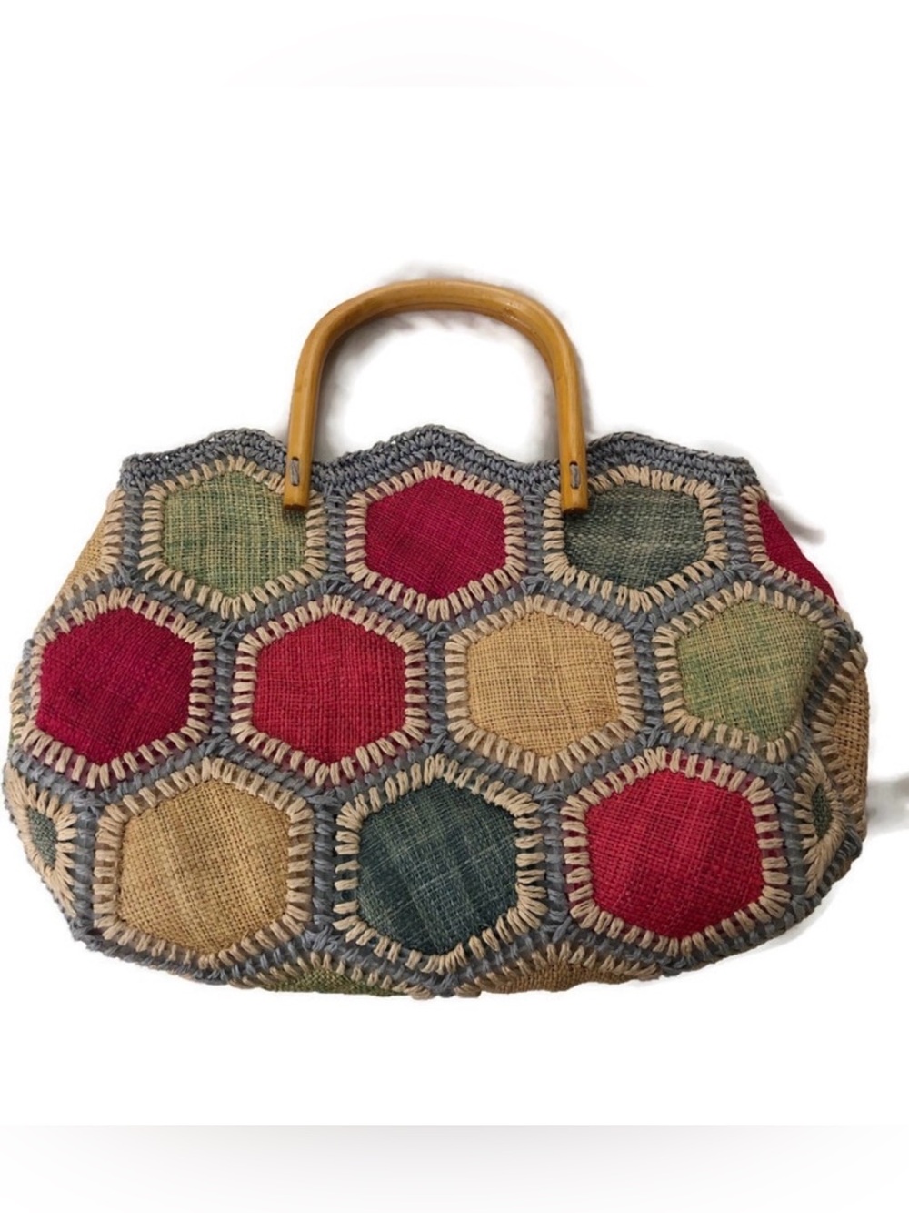KULANUI of Hawaii Authentic Trademark Boho Beachy Woven Rattan Flowers